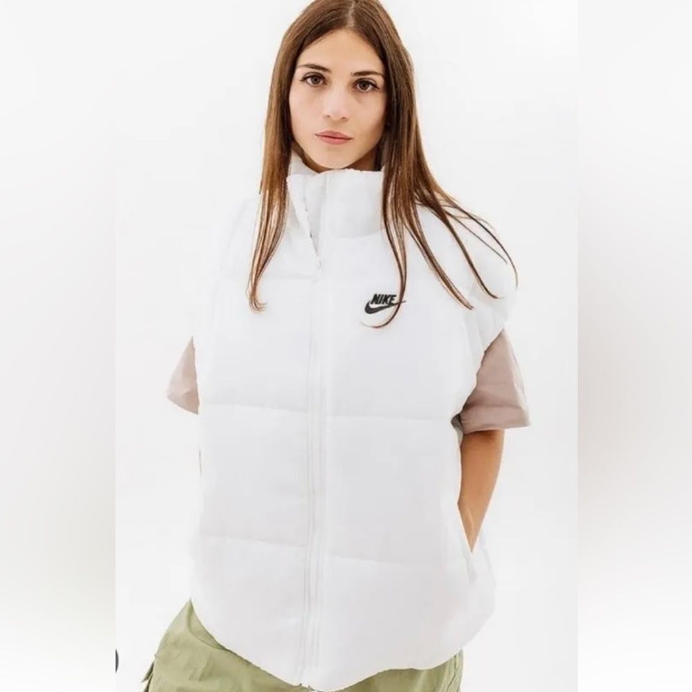 Nike White Puffer Vest